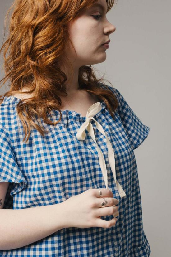  파뮤트 어패럴 블라우스 Pamut Apparel Usa Zoe 탑 핸드우븐 코튼 - PAMUT APPAREL