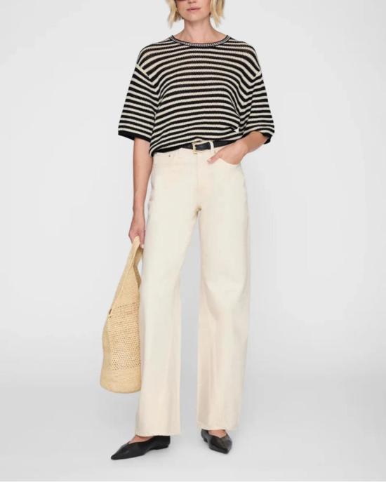  애니빙 스웨터 아니네 빙 테오  아이보리 & 블랙 스트라이프 - ANINE BING