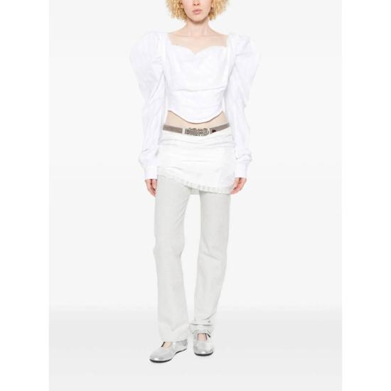  비비안웨스트우드 블라우스 비비안 웨스트우드 스위트하트 넥 퍼프 슬리브  화이트 - VIVIENNE WESTWOOD