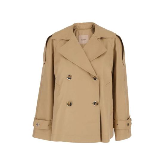  트윈셋 자켓 더블 브레스트 재킷 베이지