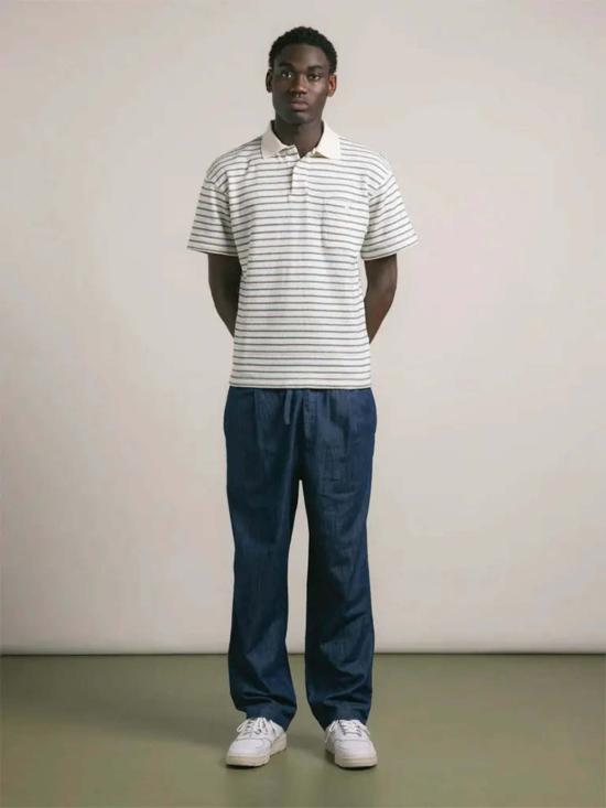  케스틴 폴로 티셔츠 던 폴로 오가닉 코튼 니트 스트라이프 - KESTIN