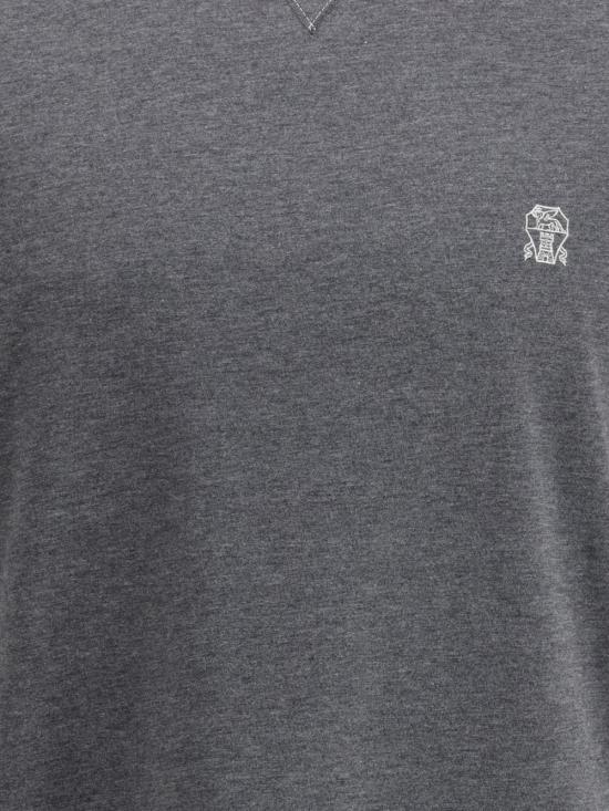 26SS 브루넬로 쿠치넬리 레이어링 코튼 저지 크루넥 티셔츠 M0B137451G CI900 Piombo grigio - BRUNELLO CUCINELLI