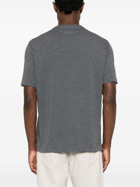 26SS 브루넬로 쿠치넬리 코튼 저지 크루넥 티셔츠 M0B138440 CE610 Piombo perla - BRUNELLO CUCINELLI