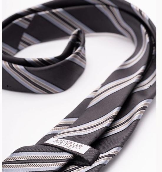 26SS 브루넬로 쿠치넬리 넥타이 MR8370018 C003 Antracite grigio - BRUNELLO CUCINELLI