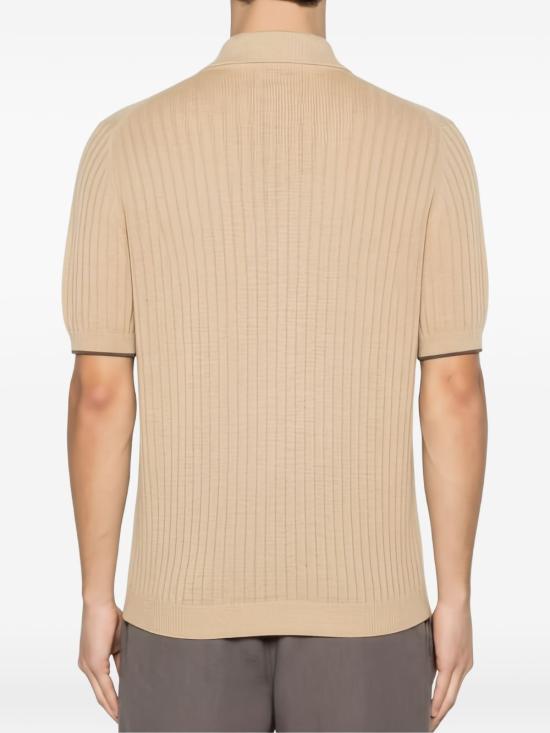 26SS 브루넬로 쿠치넬리 리넨 립 코튼 반소매 셔츠 M2L707805 CAY04 - BRUNELLO CUCINELLI