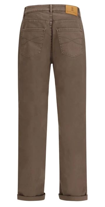 26SS 브루넬로 쿠치넬리 라이트웨이트 데님 팬츠 M277PD3210 C7503 Brown - BRUNELLO CUCINELLI