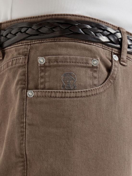 26SS 브루넬로 쿠치넬리 라이트웨이트 데님 팬츠 M277PD3210 C7503 Brown - BRUNELLO CUCINELLI