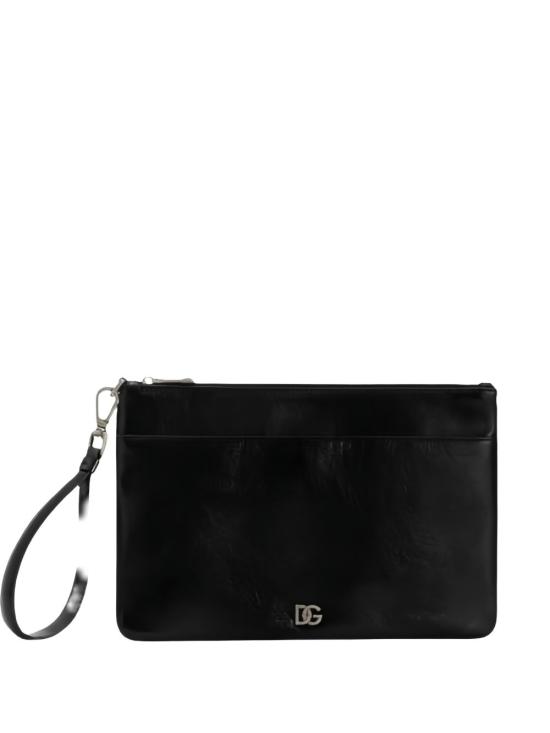 26SS 돌체앤가바나 레더 토일레트리 클러치 BP3294 AU99480999 Black - DOLCE & GABBANA