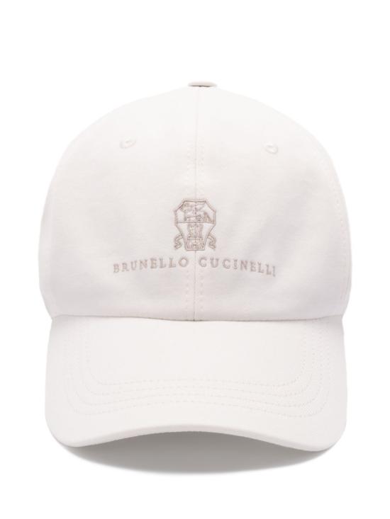 26SS 브루넬로 쿠치넬리 로고 자수 베이스볼 캡 M252D9850 CBN53 Neve beige - BRUNELLO CUCINELLI