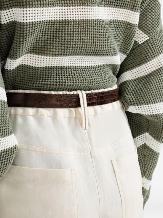 26SS 브루넬로 쿠치넬리 스트레이트 팬츠 MH126P9148 C579 Cream - BRUNELLO CUCINELLI