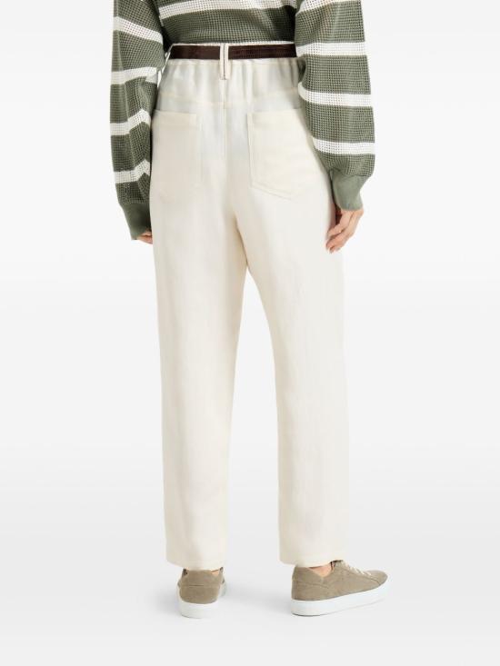 26SS 브루넬로 쿠치넬리 스트레이트 팬츠 MH126P9148 C579 Cream - BRUNELLO CUCINELLI