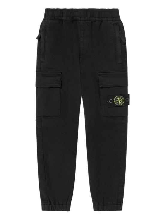 25FW [키즈] 스톤 아일랜드 팬츠 K2S163100007 S0012V0029 Black - STONE ISLAND