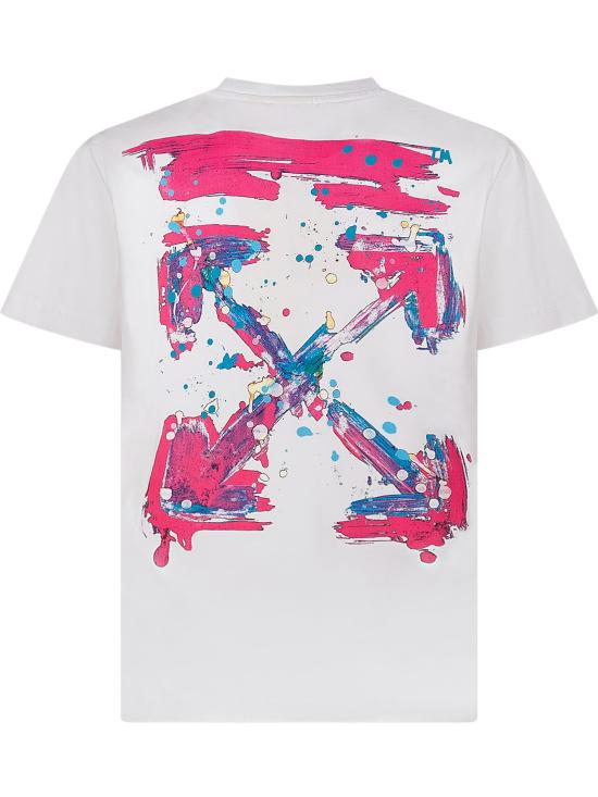 26SS [키즈] 오프화이트 티셔츠 44GAA001S26J00 5100 WHITE - OFF WHITE