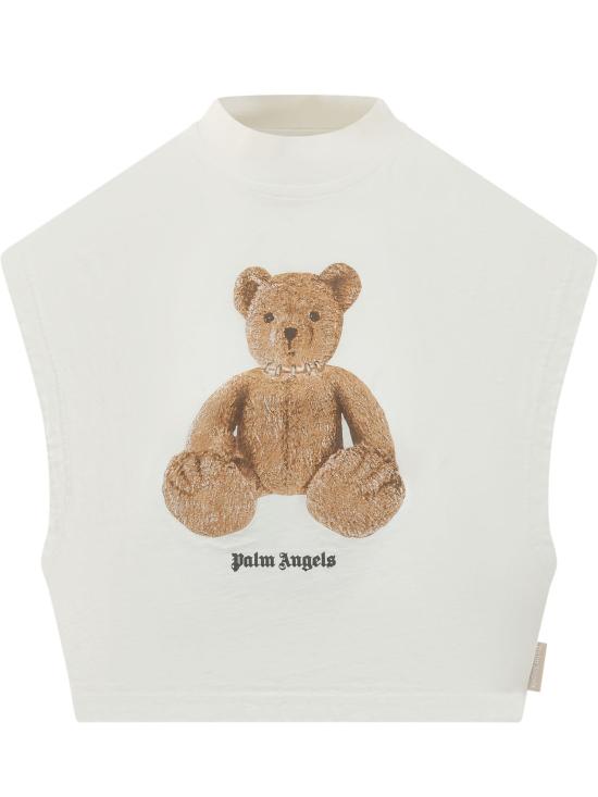 26SS 팜앤젤스 민소매 티셔츠 PWAC022S26JER002 0360 OFF WHITE BROWN