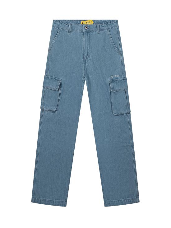 26SS [키즈] 오프화이트 스트레이트 팬츠 44BYB002S26D00 1423 MEDIUM BLUE