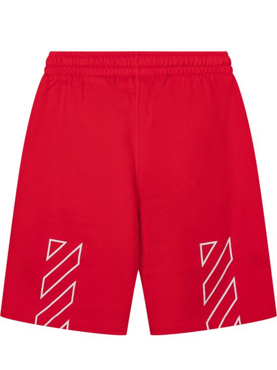 26SS [키즈] 오프화이트 쇼츠/버뮤다 44BCI001S26F00 1600 HIGHT RISK RED - OFF WHITE