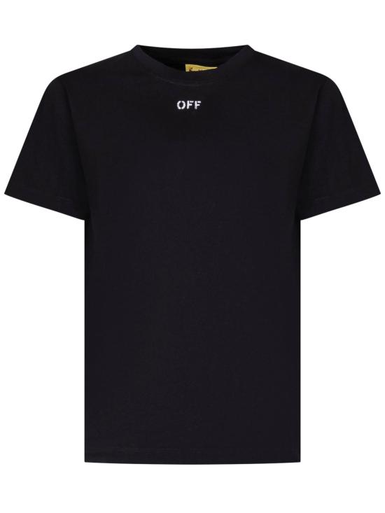 26SS [키즈] 오프화이트 티셔츠 44BAA002S26J00 6001 BLACK