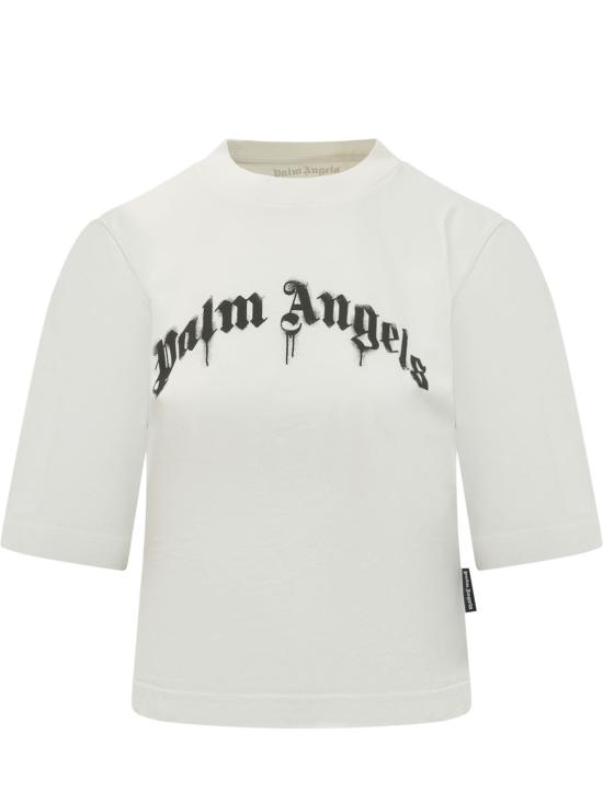 26SS 팜앤젤스 반팔 티셔츠 PWAA079S26JER004 0310 OFF WHITE BLACK