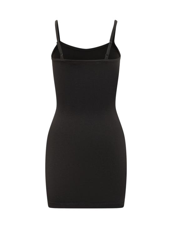 26SS 팜앤젤스 숏 원피스 PWDH009S26JER001 1003 BLACK OFF WHITE - PALM ANGELS