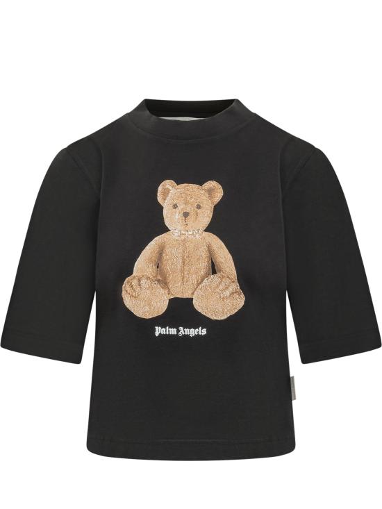 26SS 팜앤젤스 반팔 티셔츠 PWAA079S26JER006 1060 BLACK BROWN