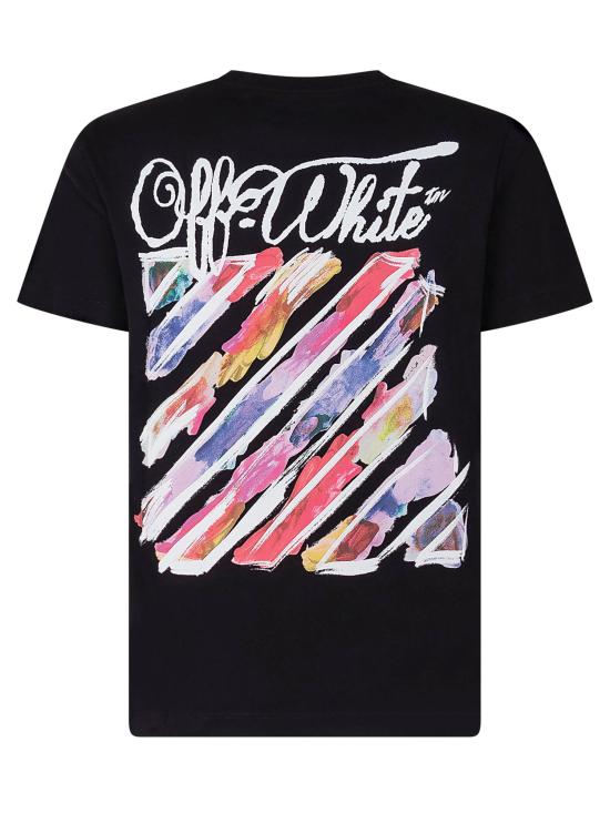 26SS [키즈] 오프화이트 티셔츠 44GAA001S26J00 3001 BLACK - OFF WHITE