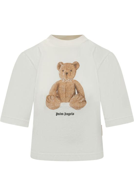 26SS 팜앤젤스 반팔 티셔츠 PWAA079S26JER006 0360 OFF WHITE BROWN