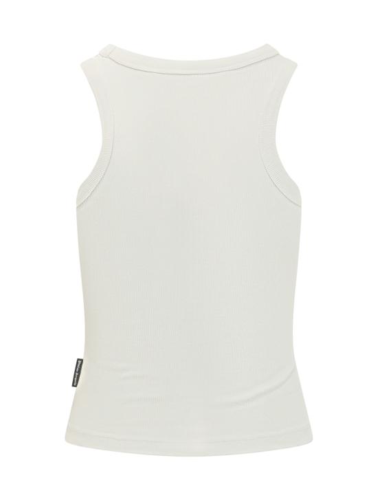 26SS 팜앤젤스 민소매 티셔츠 PWAC024S26JER001 0310 OFF WHITE BLACK - PALM ANGELS