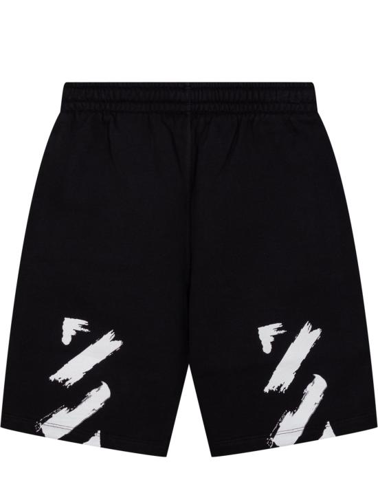 26SS [키즈] 오프화이트 쇼츠/버뮤다 44BCI001S26F00 3001 BLACK - OFF WHITE