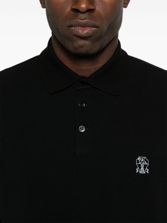 26SS 브루넬로 쿠치넬리 피케 폴로 셔츠 ME8548788 CGB88 Black - BRUNELLO CUCINELLI