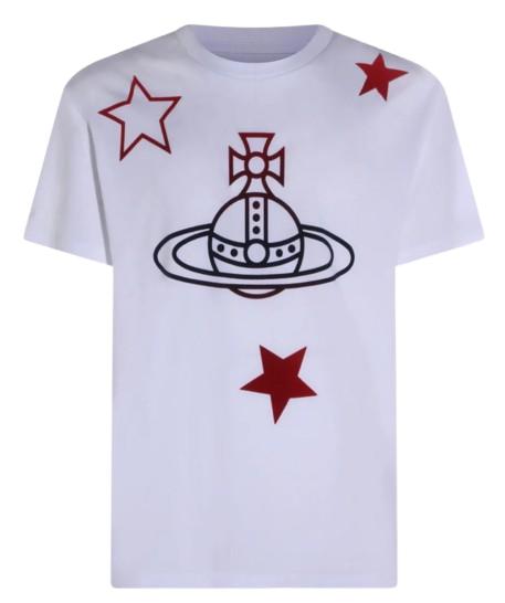 26SS 비비안웨스트우드 반팔 티셔츠 3G010056 J00B9A401 White