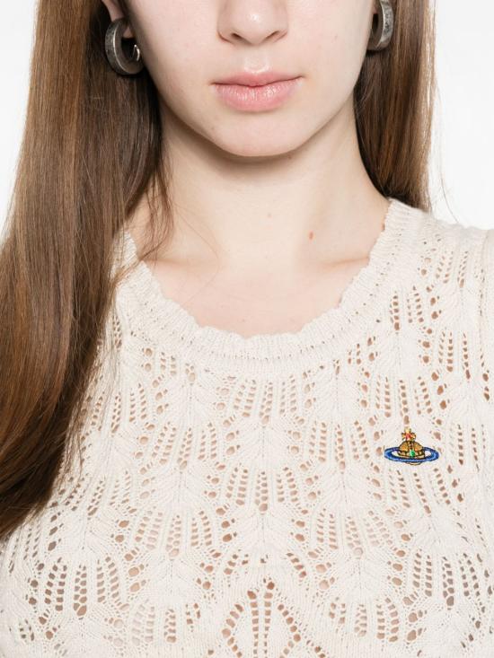 26SS 비비안웨스트우드 민소매 티셔츠 1803007R Y004SA408 White - VIVIENNE WESTWOOD