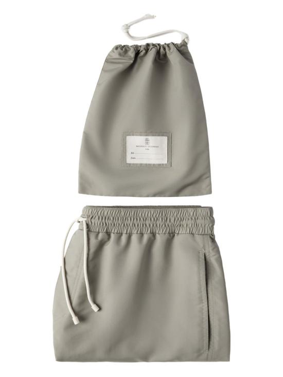 26SS 브루넬로 쿠치넬리 로고 스윔 팬츠 MW817043 CXX37 Kaki panama - BRUNELLO CUCINELLI