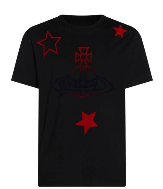 26SS 비비안웨스트우드 반팔 티셔츠 3G010056 J00B9N401 Black