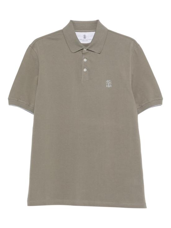 26SS 브루넬로 쿠치넬리 피케 폴로 셔츠 ME8548788 CNX37 New kaki grigio