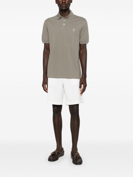 26SS 브루넬로 쿠치넬리 피케 폴로 셔츠 ME8548788 CNX37 New kaki grigio - BRUNELLO CUCINELLI