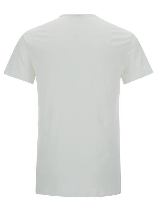  베르사체 반팔 티셔츠 메두사 프린트 크루넥 티셔츠 화이트 - VERSACE