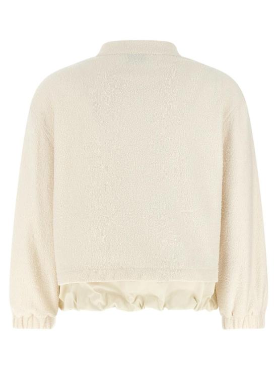  몽클레어 가디건 Moncler Bouclé 카디건 화이트 - MONCLER