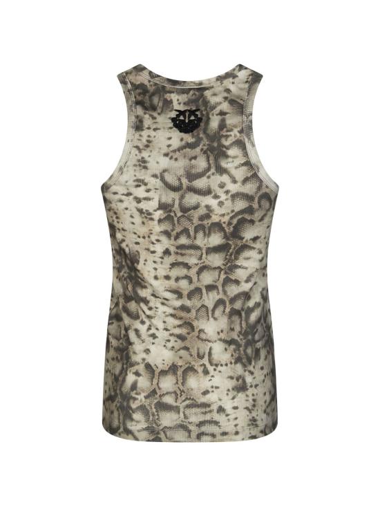 26SS 핑코 민소매 티셔츠 106919 A3DPCZ9 Beige nero - PINKO