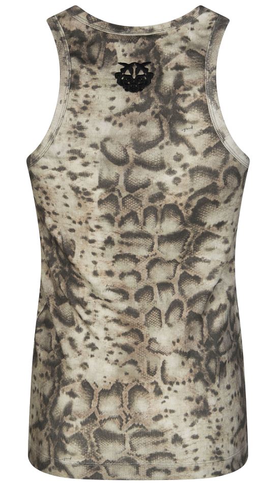 26SS 핑코 민소매 티셔츠 106919 A3DPCZ9 Beige nero - PINKO