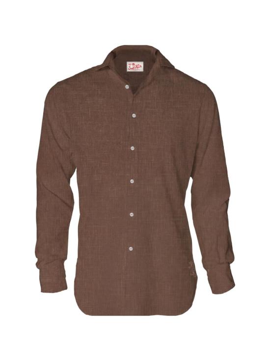 26SS 세인트바쓰 긴팔 셔츠 PAMPLONA 00121LLINEN18 Brown - MC2 SAINT BARTH
