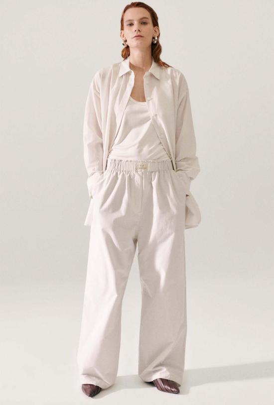  실크 런드리 스트레이트 팬츠