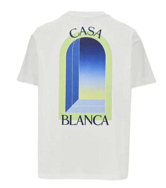 26SS 카사블랑카 반팔 티셔츠 JTS001 10 White - CASABLANCA