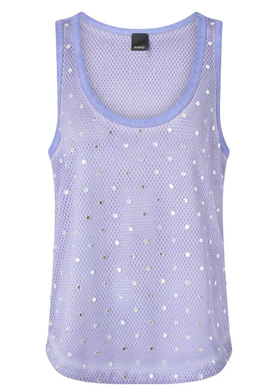 26SS 핑코 민소매 티셔츠 106853 A3BCY80 Purple