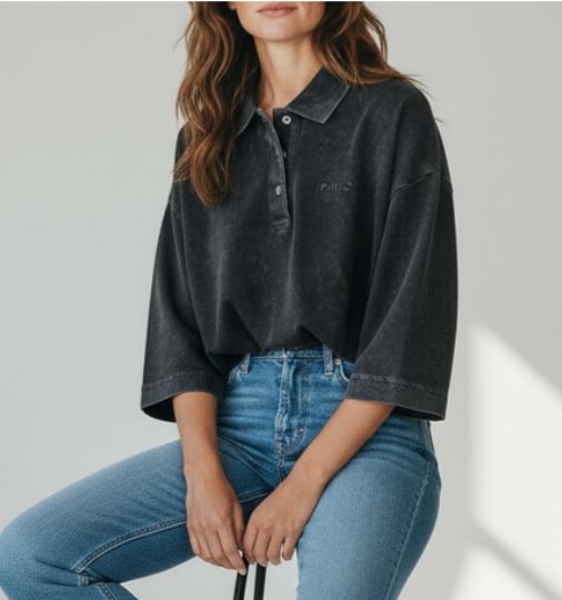 26SS 핑코 폴로 티셔츠 106903 A3BZI91 Grigio nero - PINKO