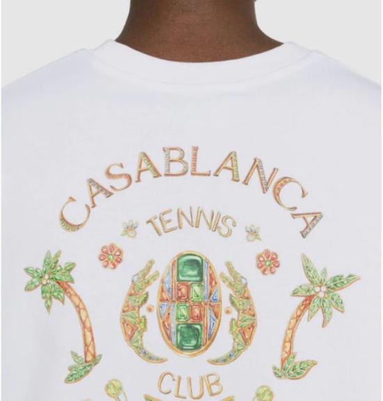 26SS 카사블랑카 반팔 티셔츠 JTS001 13 White - CASABLANCA