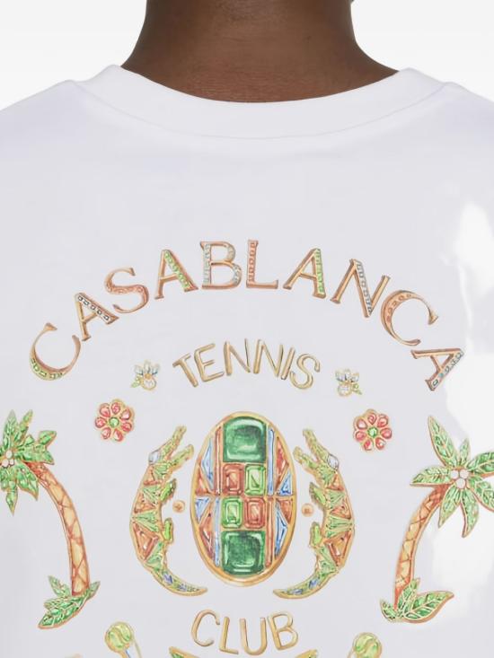 26SS 카사블랑카 반팔 티셔츠 JTS001 13 White - CASABLANCA