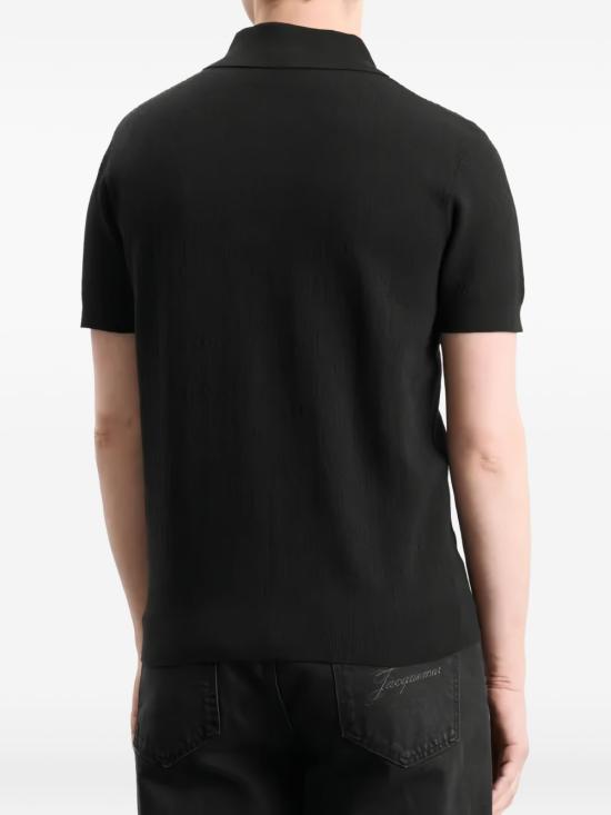 26SS 카사블랑카 폴로 티셔츠 KW1295 01 Black - CASABLANCA