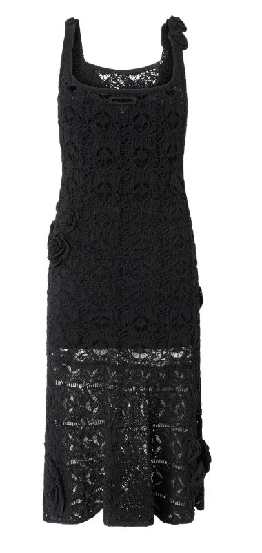 26SS 핑코 미디 원피스 106862 A3B8Z99 Black - PINKO