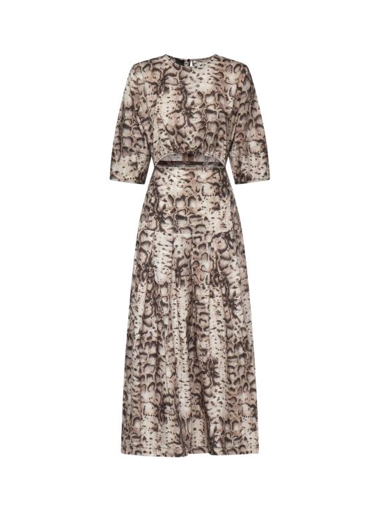 26SS 핑코 미디 원피스 106850 A3B1CZ9 Beige nero