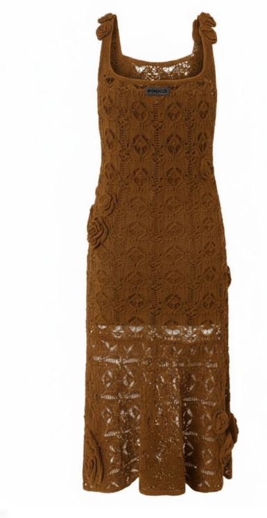 26SS 핑코 미디 원피스 106862 A3B8L25 Brown - PINKO